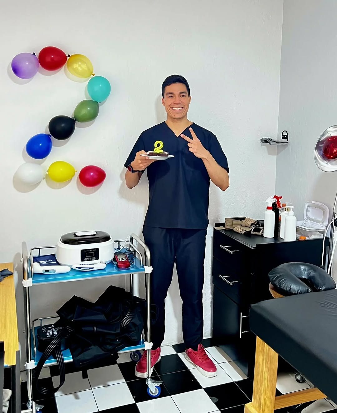 Esteban en el consultorio de PhysioTeria